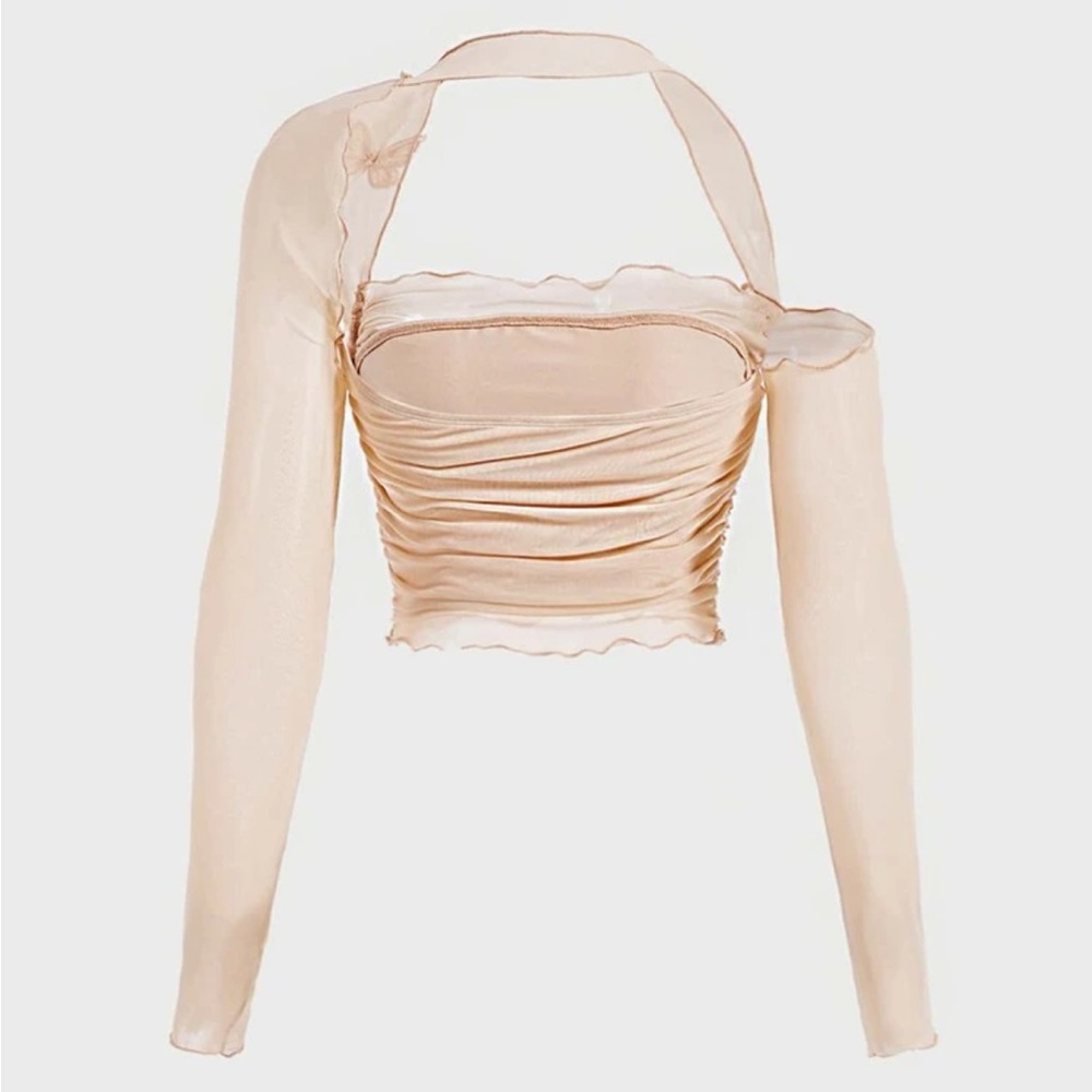 MOD Solid Ruched Halter Top - Picture 6 of 8
